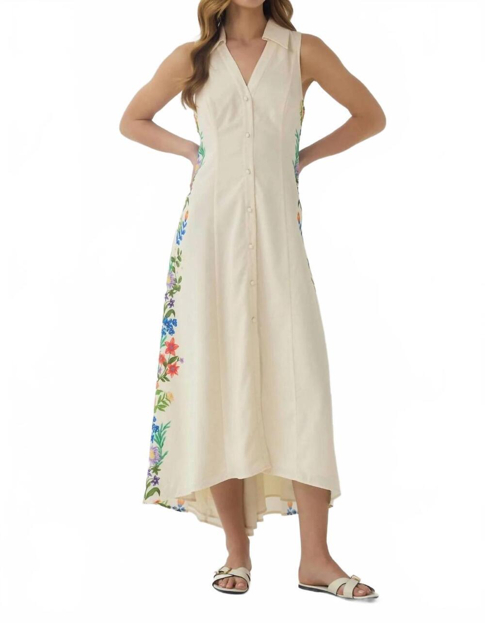 NEW HUTCH women's florantina dress in ivory/multi